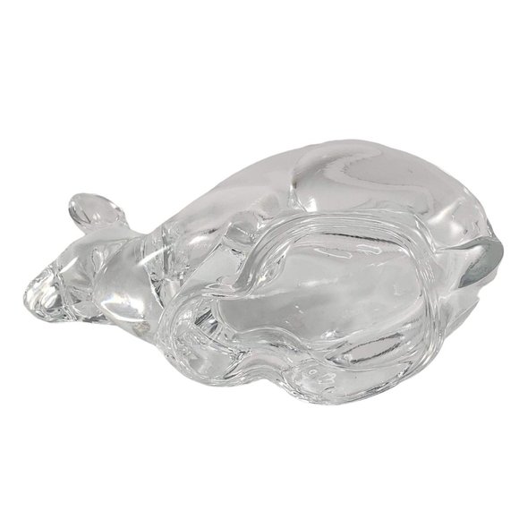 Cristal d'Arques France Crystal Rabbit Bunny Candy Dish Easter - Picture 4 of 4